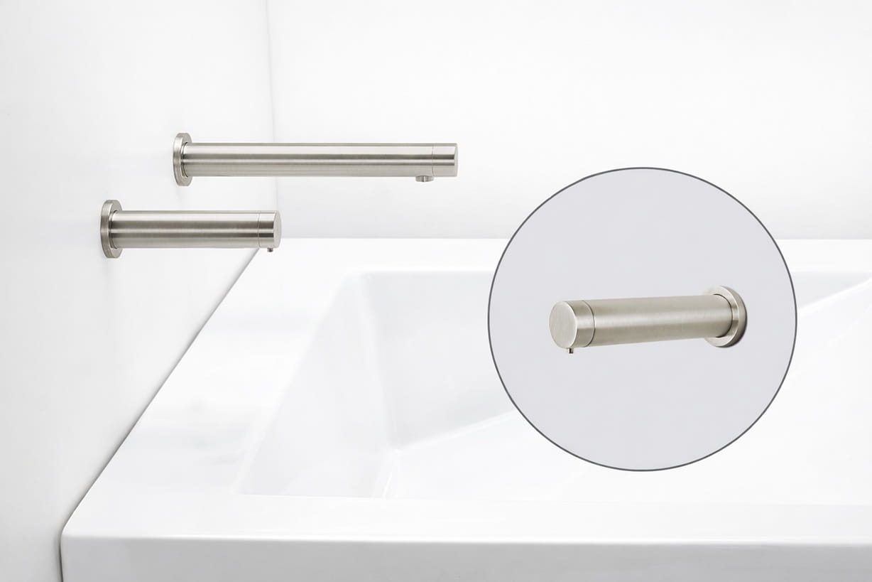 Brio Brushed Nickel Dual Sensor Faucet + Soap Dispenser